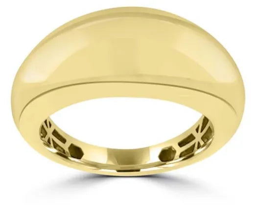 9ct Yellow Gold Essential Bold Orangic Dome Shape Ring