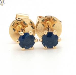 Sapphire 0.55ct Claw Set Studs