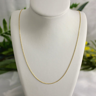 9ct Yellow Gold Oval Cable Link Chain 42cm