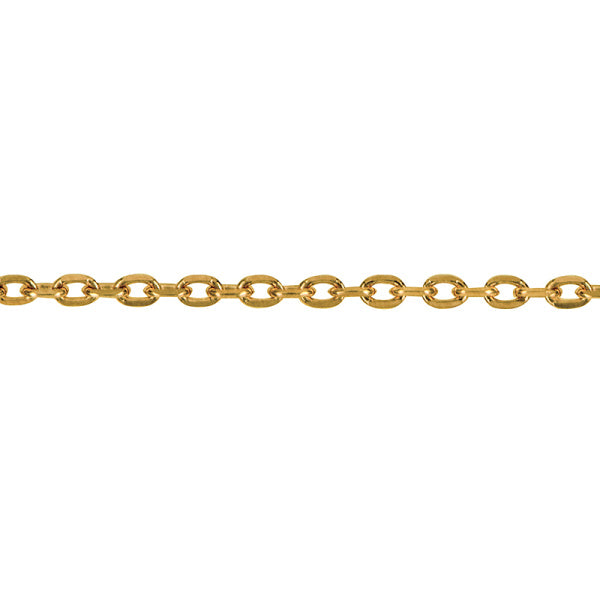 9ct Yellow Gold 0.09mm Diamond Cut Cable Link Chain