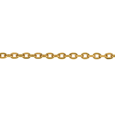 9ct Yellow Gold 0.09mm Diamond Cut Cable Link Chain