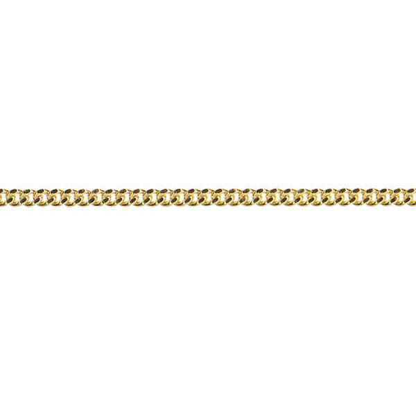 9ct Yelow Gold 1.7mm Diamond Cut Curb Link Chain