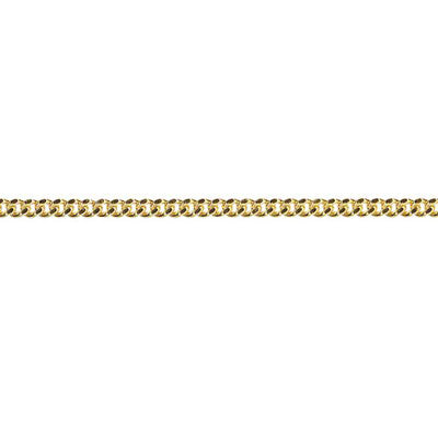 9ct Yelow Gold 1.7mm Diamond Cut Curb Link Chain