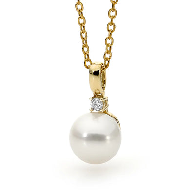 Ikecho The Kaia Pendant Pearl Diamond Pendant