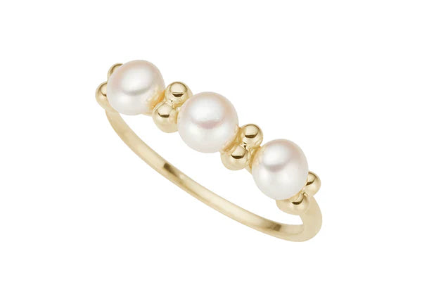 Button Freshwater Pearl Ring