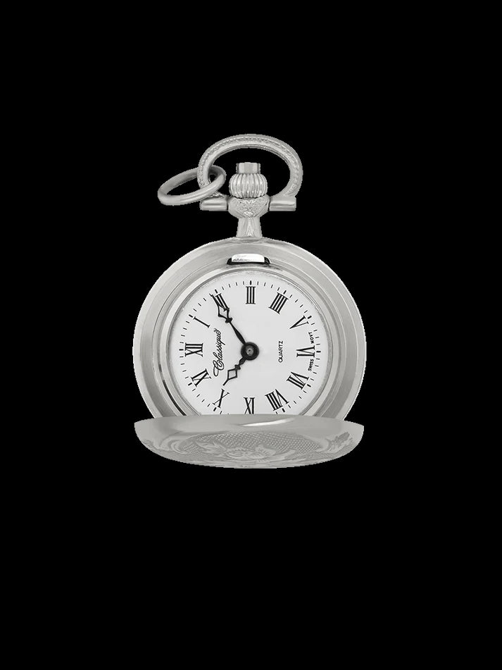 Classique Hibiscus Swiss Quartz Pendant Watch with Link Chain