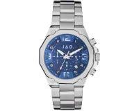 Jag Watch Baxter Blue Face/White Dial 46mm Stainless Steel Band