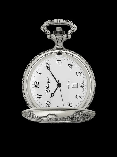 Classique Fisherman Swiss Quartz Pocket Watch with Curb Chain