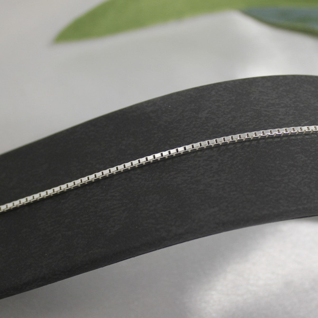 Sterling Silver 1.4mm Box Chain Anklet