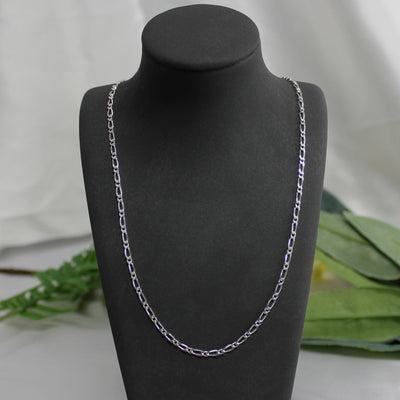 Sterling Silver 2.1mm Figaro Chain Necklace