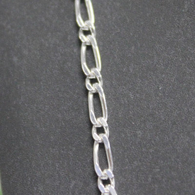 Sterling Silver 2.1mm Figaro Chain Necklace