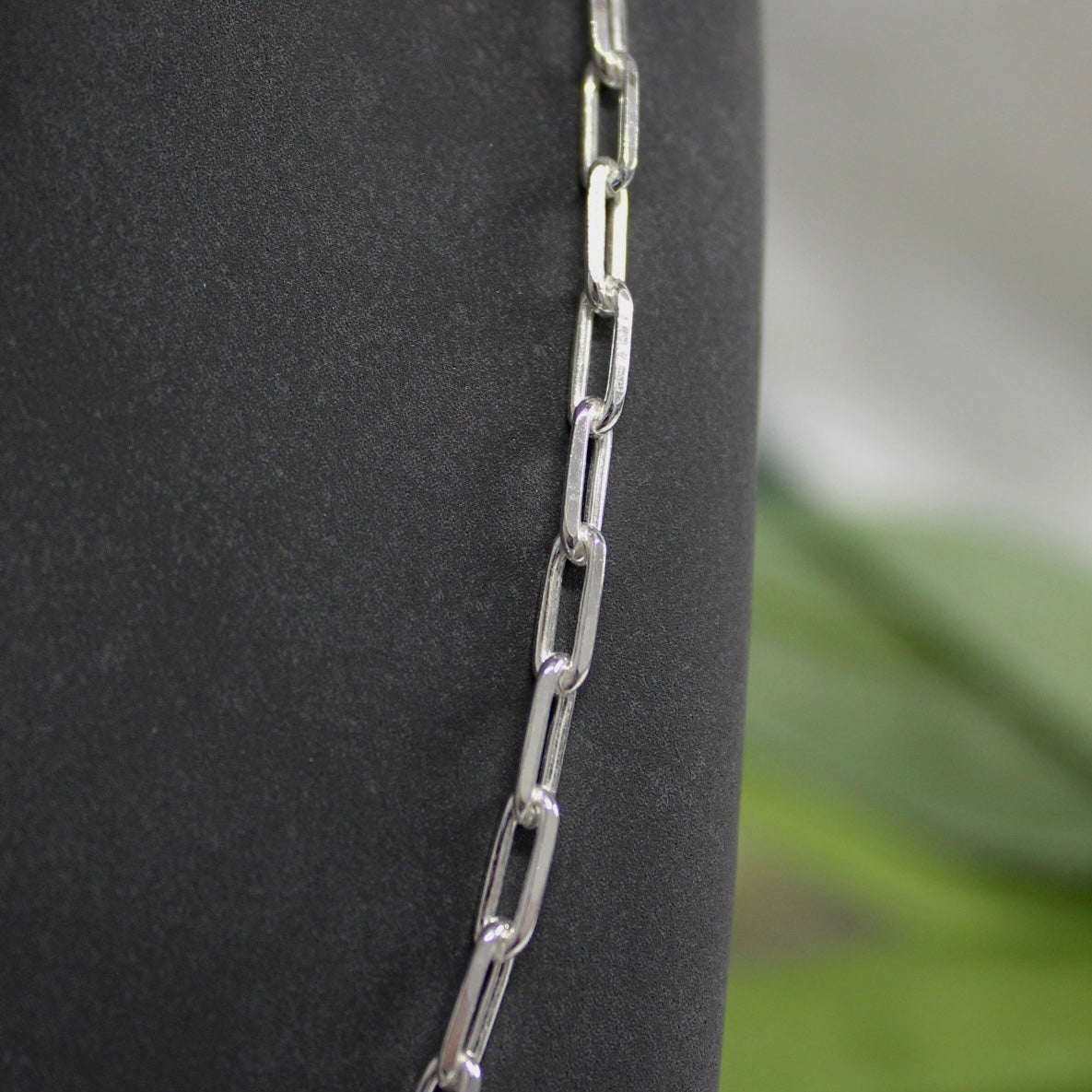 Sterling Silver 3.4mm Long Cable Chain Necklace