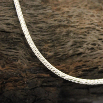 Sterling Silver 1.3mm Round Foxtail Chain Necklace