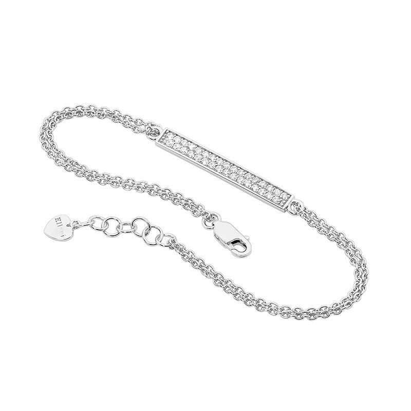 Ellani Sterling Silver Bar Bracelet