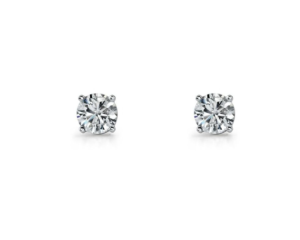 Sterling Silver 6mm Round CZ Stud