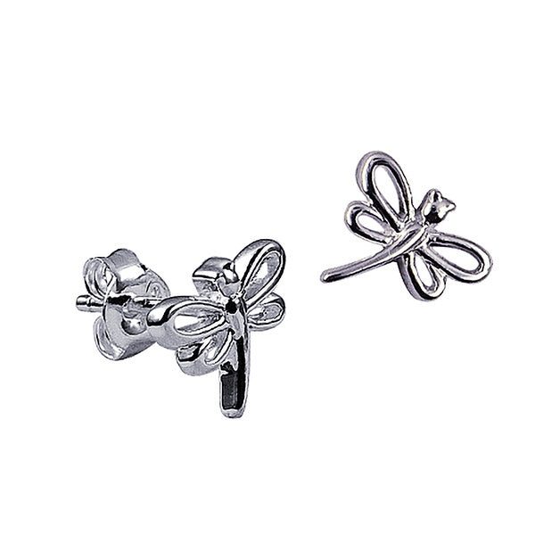 Sterling Silver Dragonfly Earring Studs