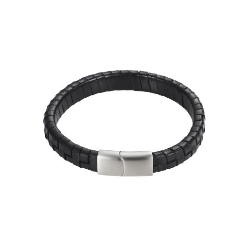 Savage S/S Blue/Black Braided Leather Bracelet