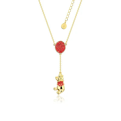Yellow Gold Plated Winnie the Pooh Balloon Necklace