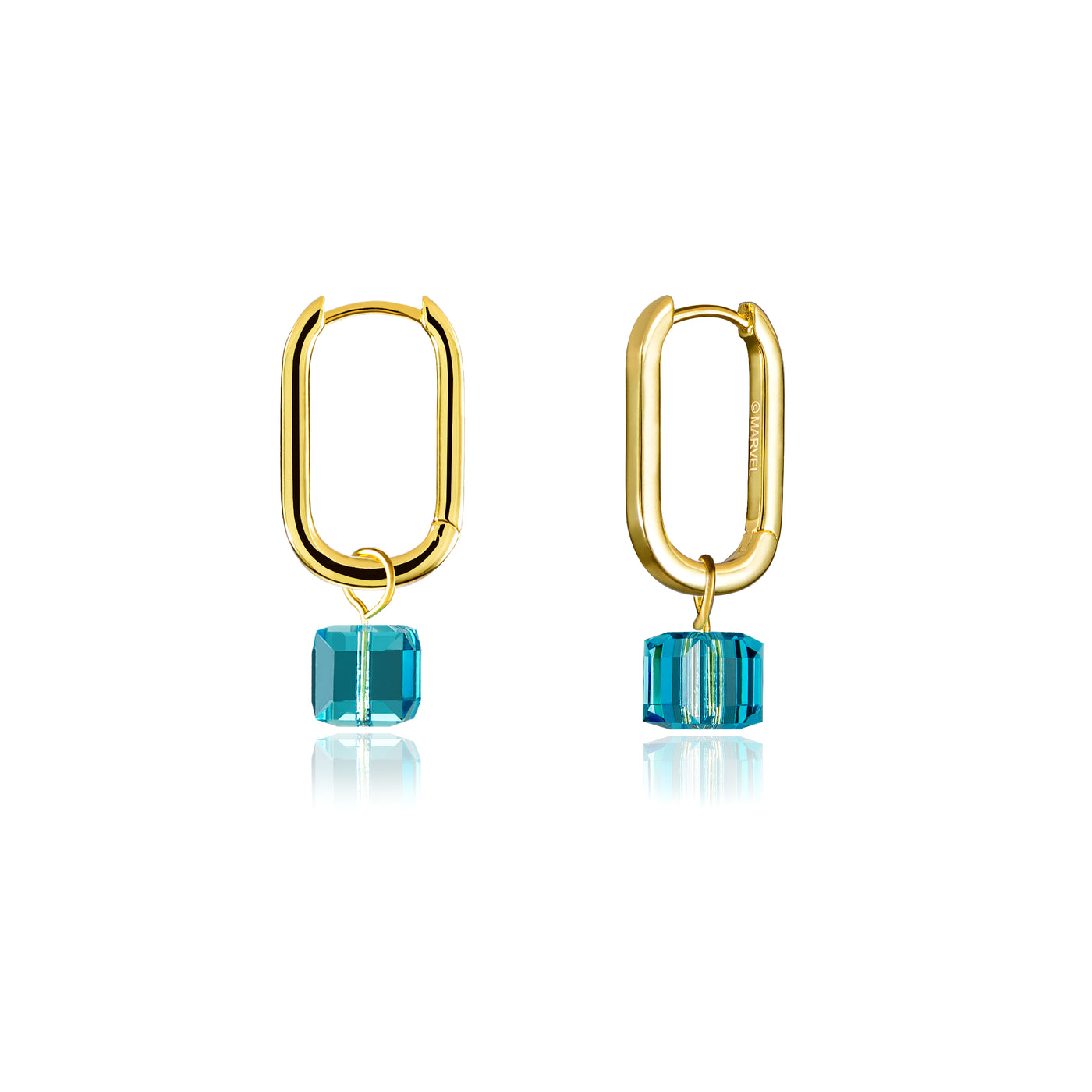 Marvel Tesseract Blue Crystal Drop Earrings