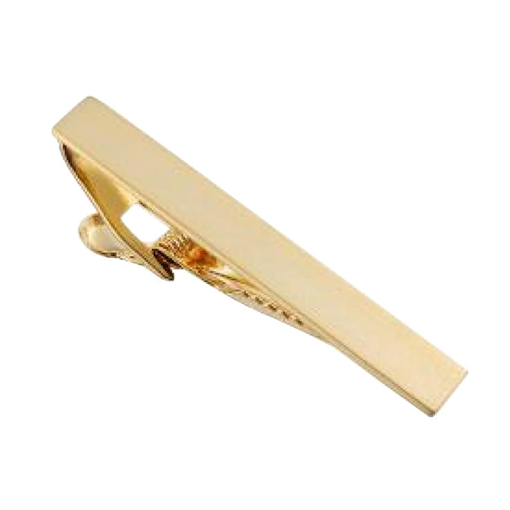 Brushed Gold Plated Tie Clip 50mm