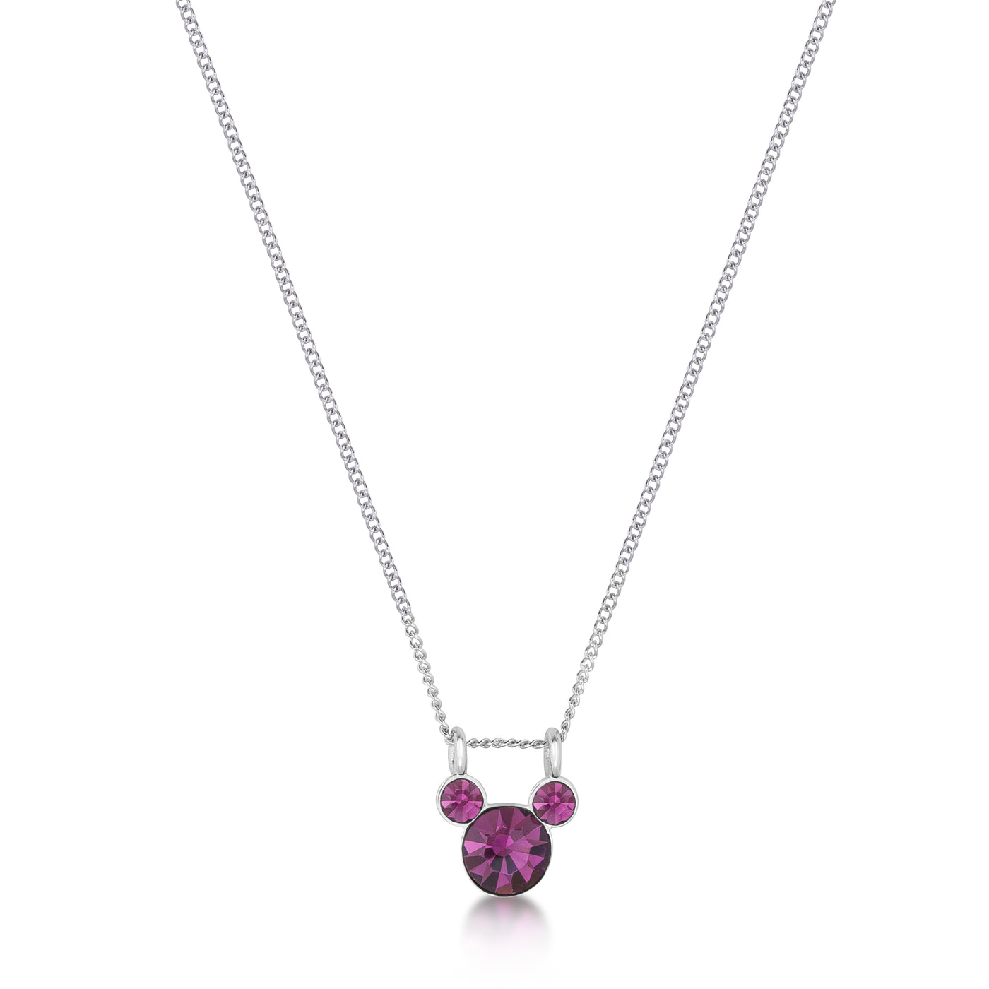 Disney Mickey Mouse Birthstone Necklace February