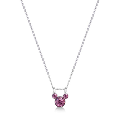 Disney Mickey Mouse Birthstone Necklace June