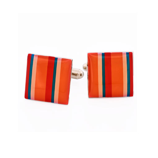 Stainless Steel Multi Striped Cufflinks