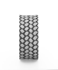 Stainless Steel Sand Blasted Tyre Pattern Ring