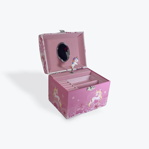 Unicorn Musical Jewel Box with Pearl Handle