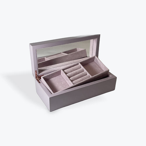 Small Wooden Jewel Box Blush Lilac