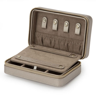 Palermo Jewellery Zip Case Pewter LusterLoc™ Anti-tarnish Lining