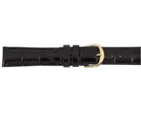 Watchband Black Alligator Leather Strap16mm