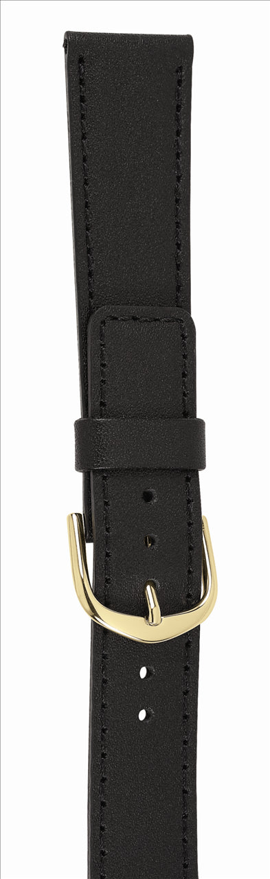 Watchband Black Solf Calf Leather Strap 18mm