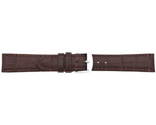 Watchband Brown Milano Croc Leather Strap 18mm