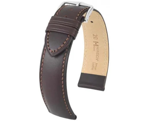 Watchband Kent Brown Stitched Leather Strap 20mm