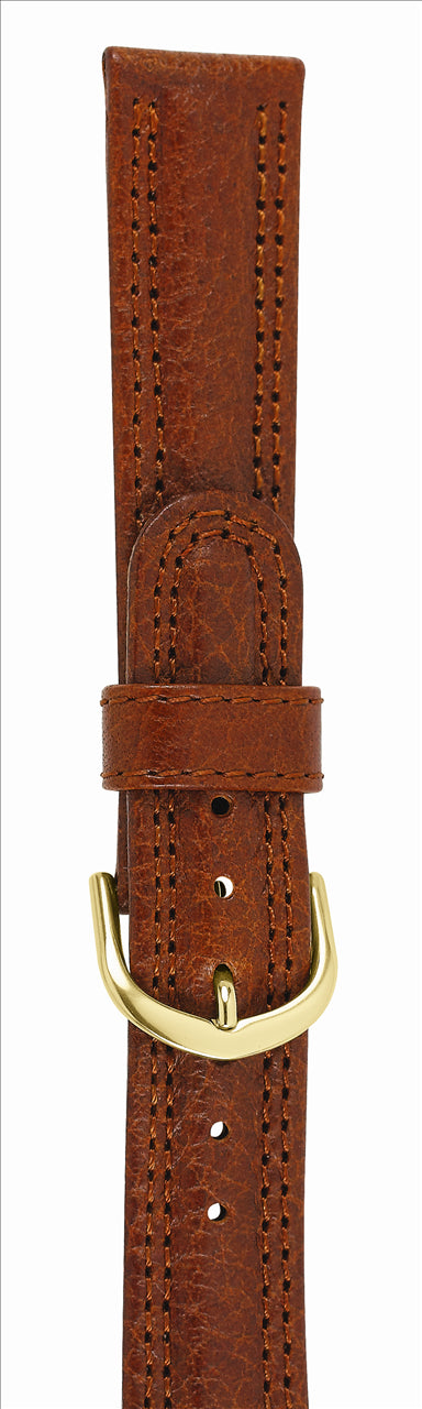 Watchband Brown Tan Padded Calf Leather Strap18mm